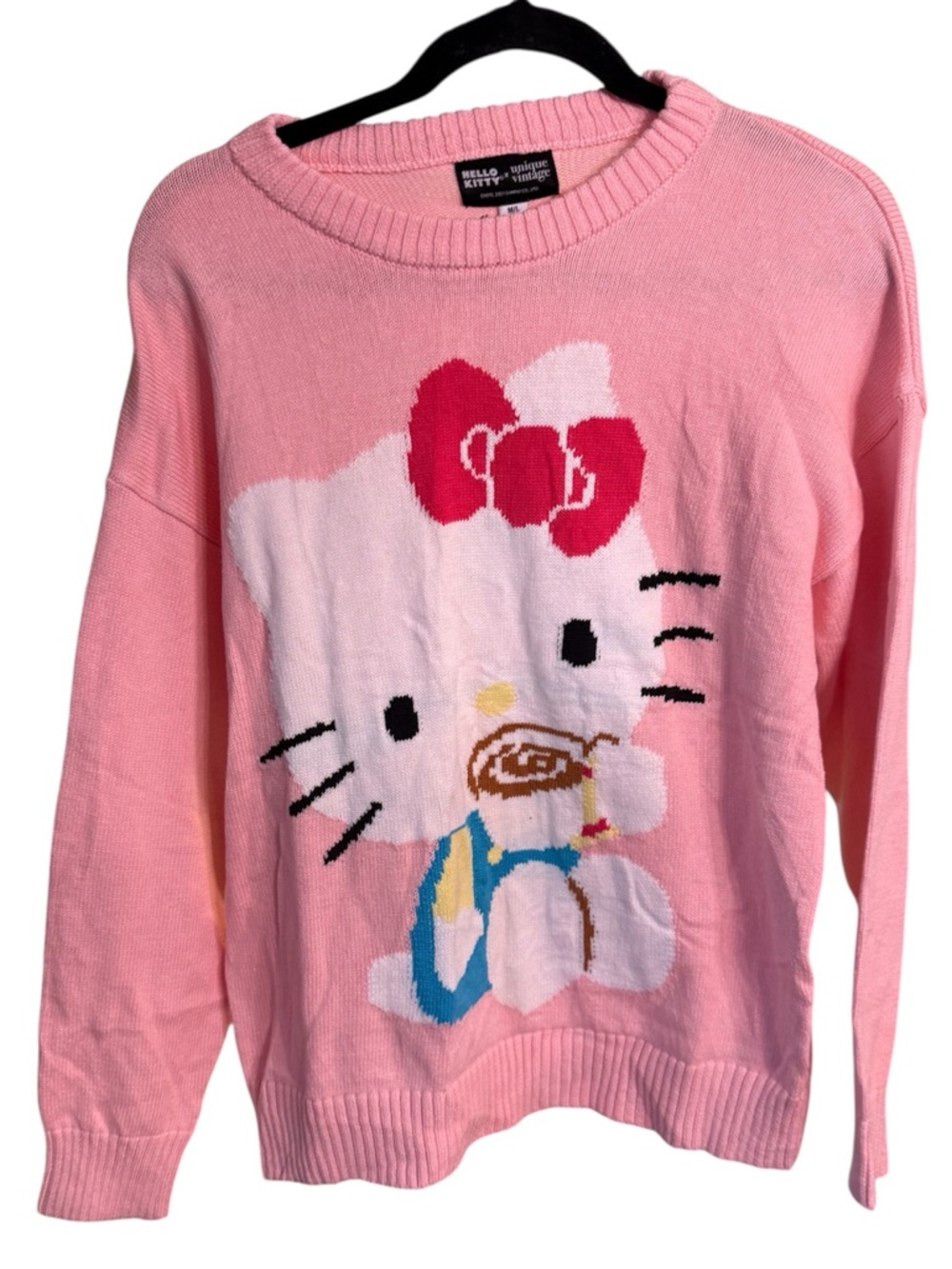 Unique Vintage X Hello Kitty Pink Coffee Sweatshirt, size M/L NWT
